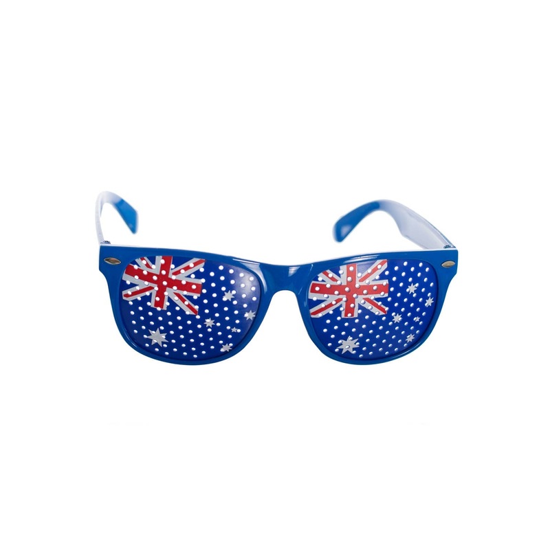 Australia Day Aussie Flag Mesh Look Novelty Glasses