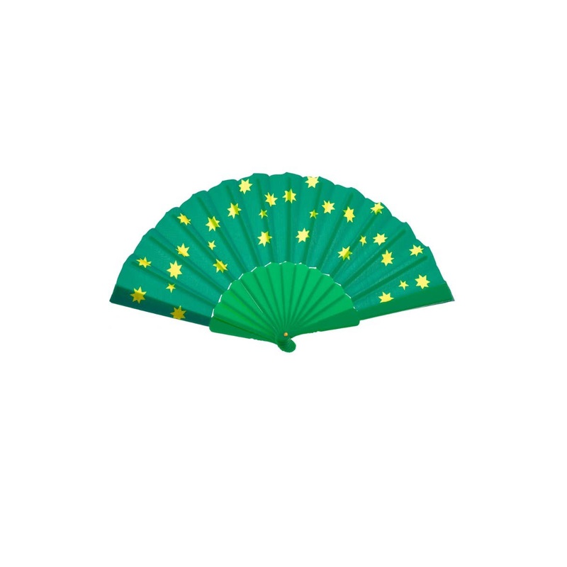 Australia Day Green and Gold Fan