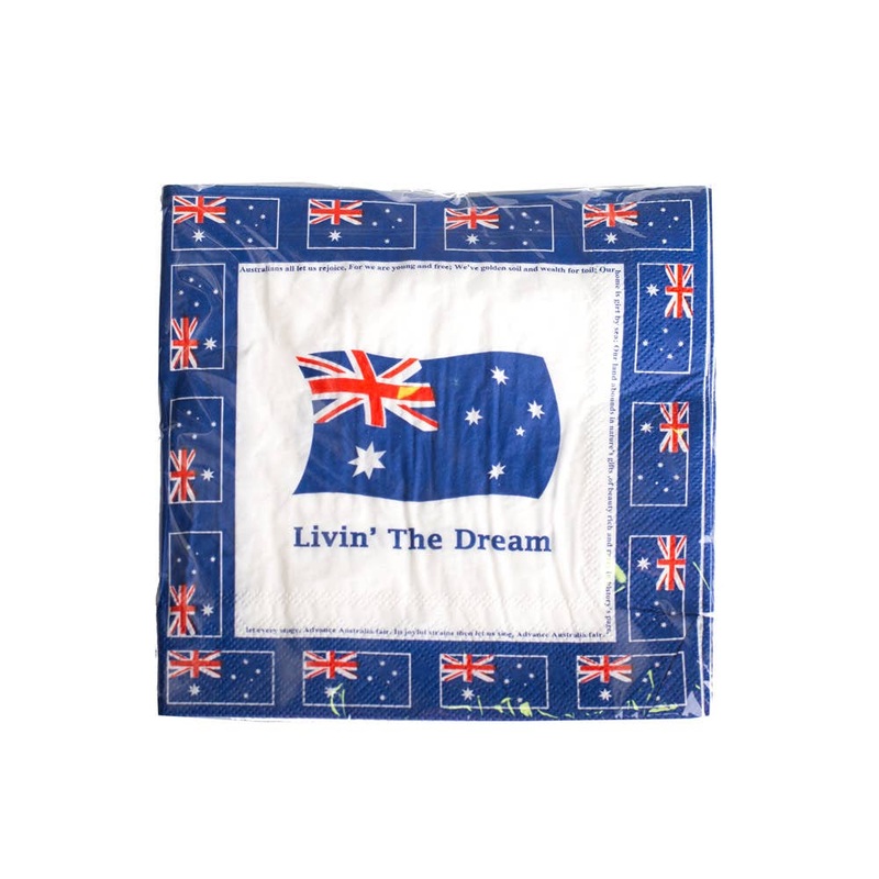 Australian Flag and Anthem Party Serviettes