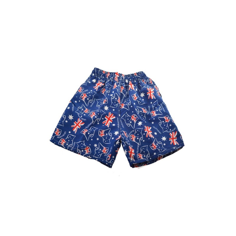 Australian Flag Boys Blue Costume Board Shorts Large