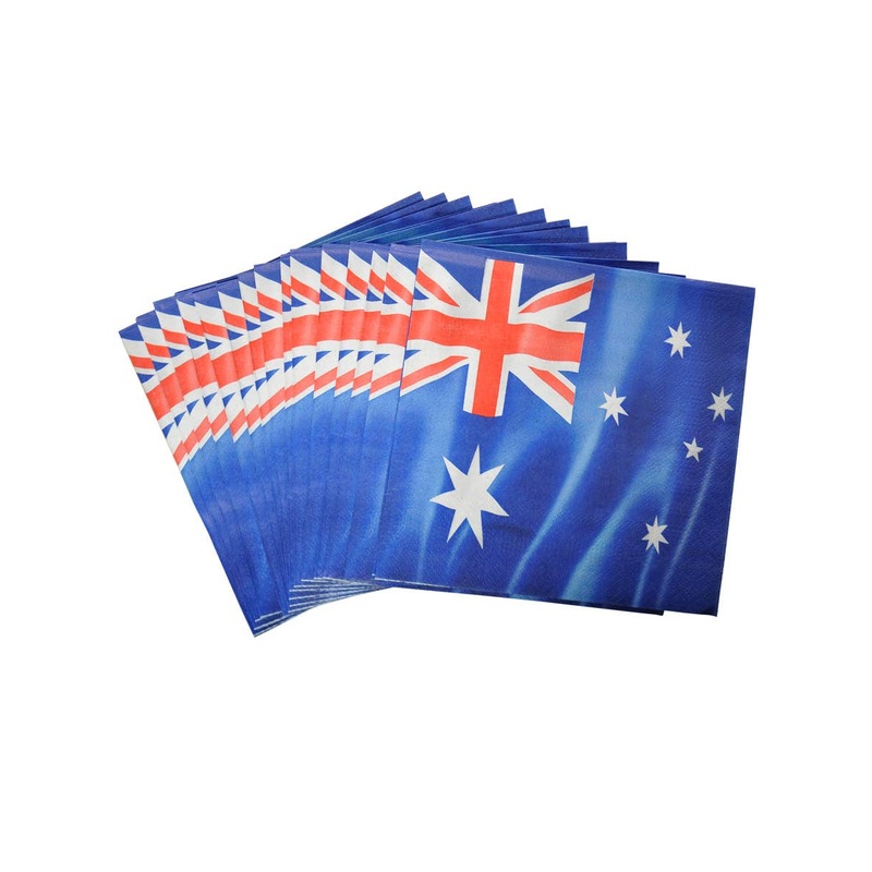 Australian Flag Pack of 16 Paper Napkins
