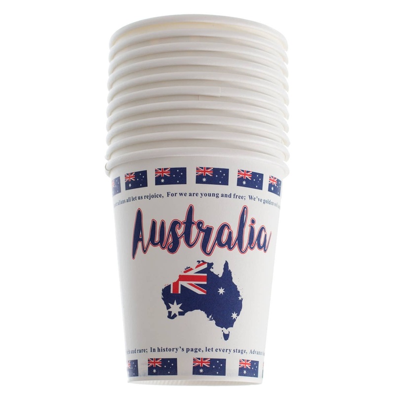 Australian Themed Paper Cups – 10 Pack