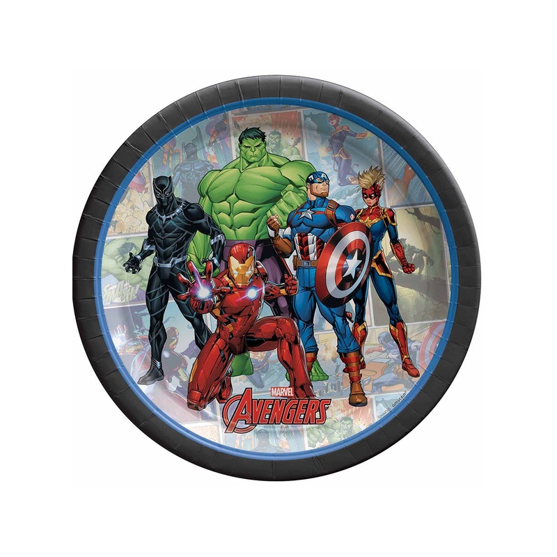 Marvel Avengers Powers Unite 8 Pack Small 17cm Paper Plates