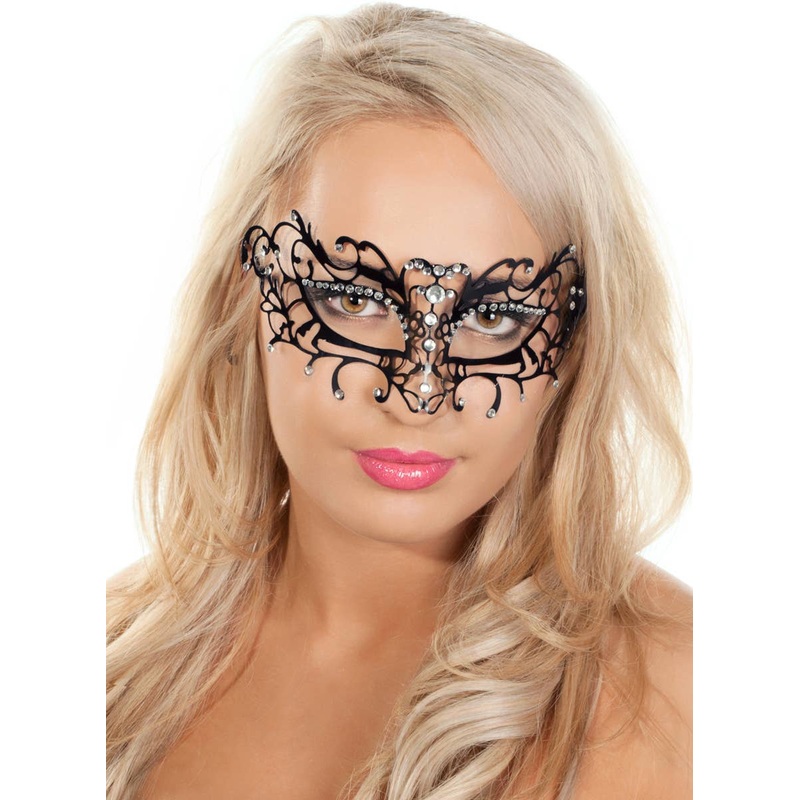 Antique Deluxe Black Metal Masquerade Mask