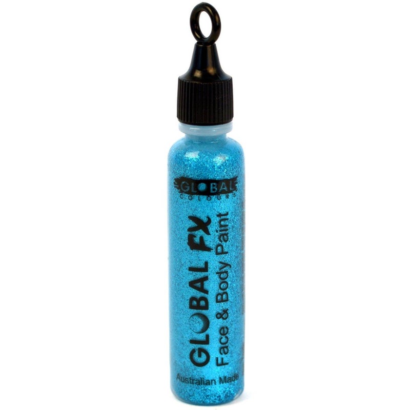 Aqua Blue Face and Body Glitter Applicator Tube