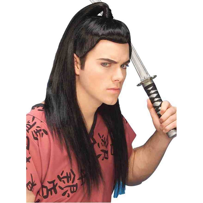 Asian Warrior Mens Costume Wig