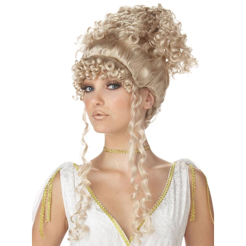 Athenian Goddess Womens Curly Blonde Wig