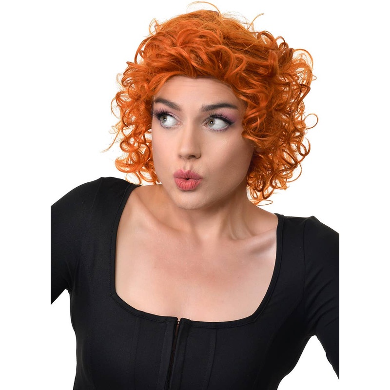 Extra Curly Ginger Annie Style Womens Costume Wig