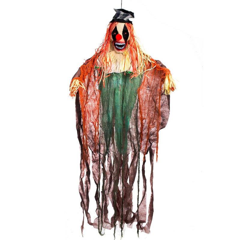 Touch Sensitive Scarecrow Joe Hanging Halloween Decoration