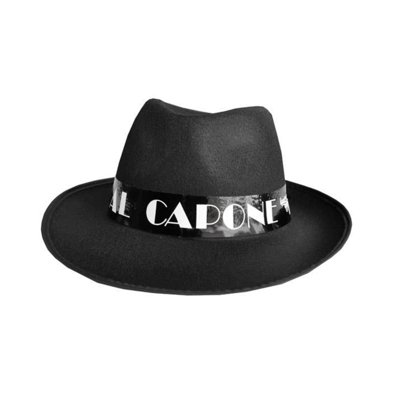 Al Capone Adults Black Gangster Costume Hat