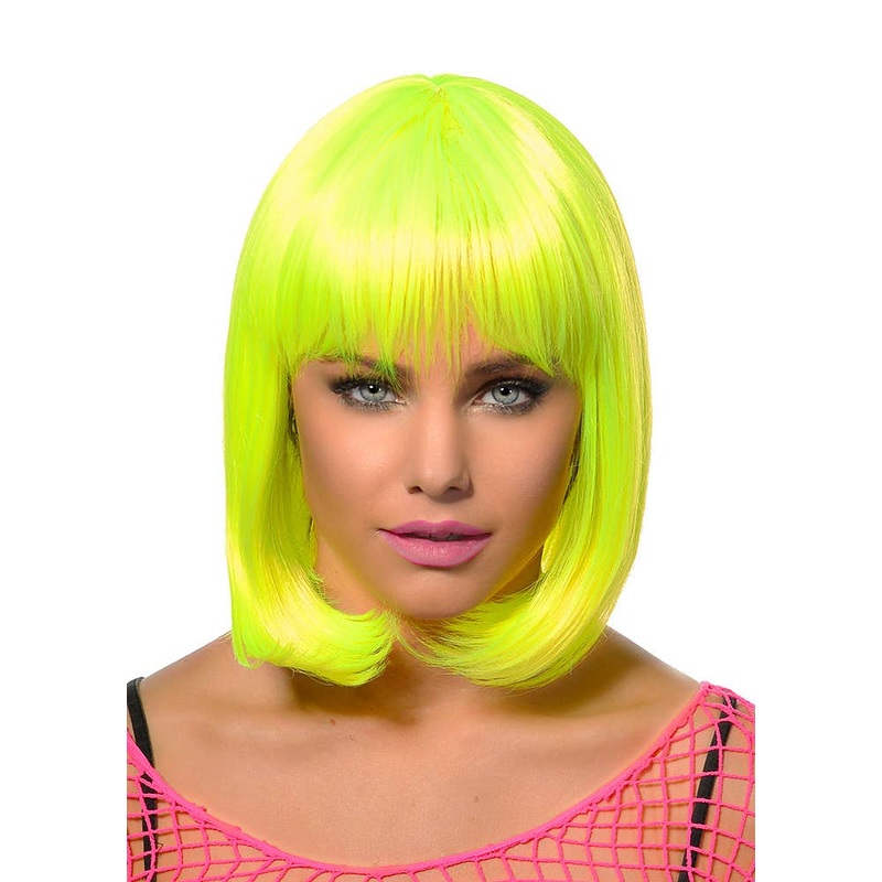 Aleah Neon Yellow Deluxe Bob Wig