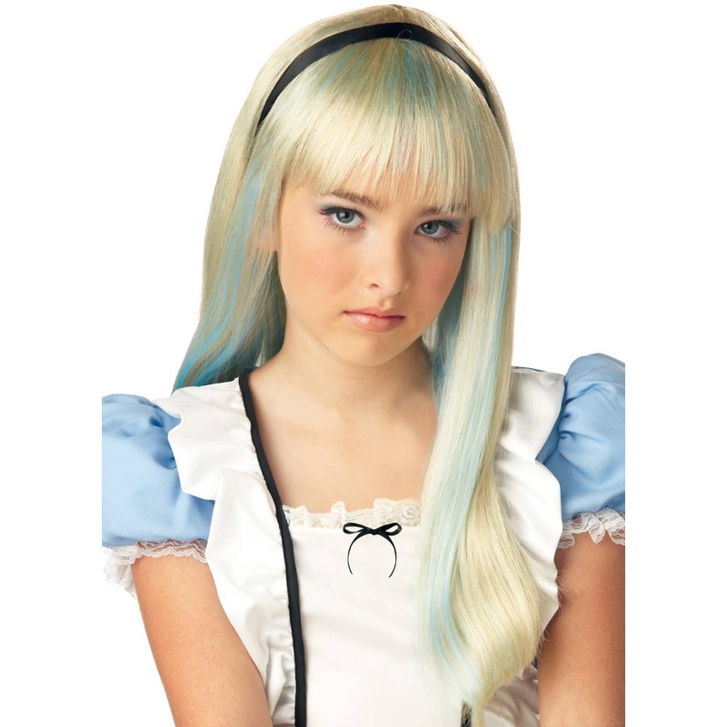 Alice in Wonderland Girls Long Blonde Costume Wig