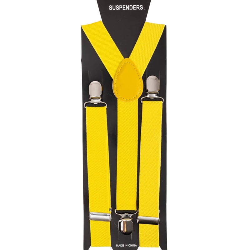 Basic Yellow Adjustable Costume Braces