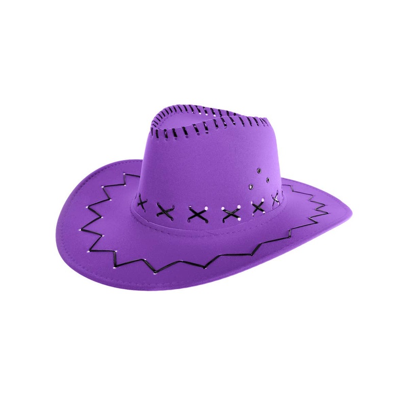 Bright Purple Adults Cowboy Costume Hat