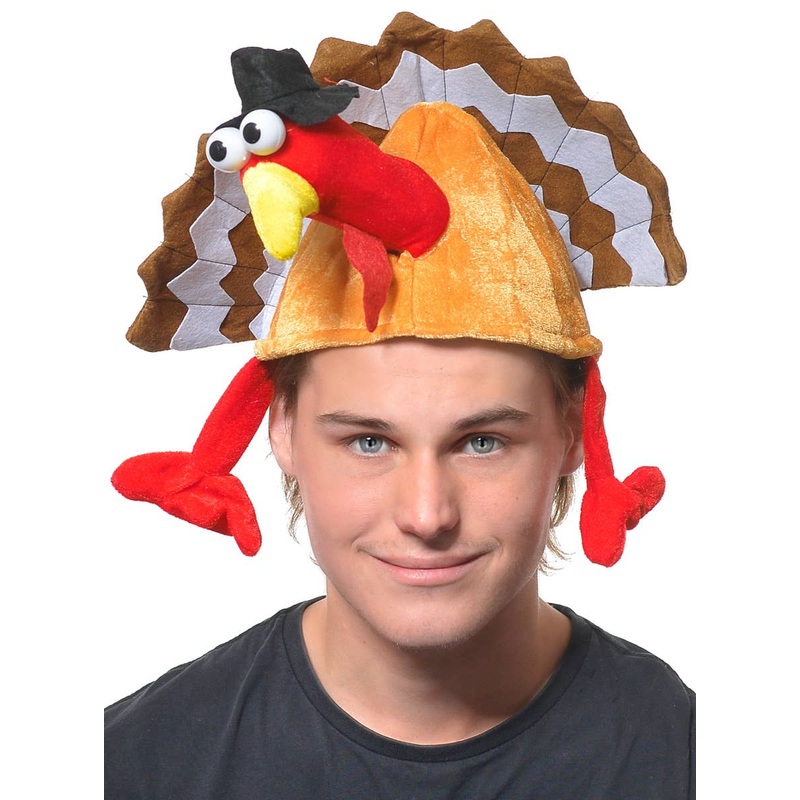 Crazy Turkey Plush Funny Adults Hat