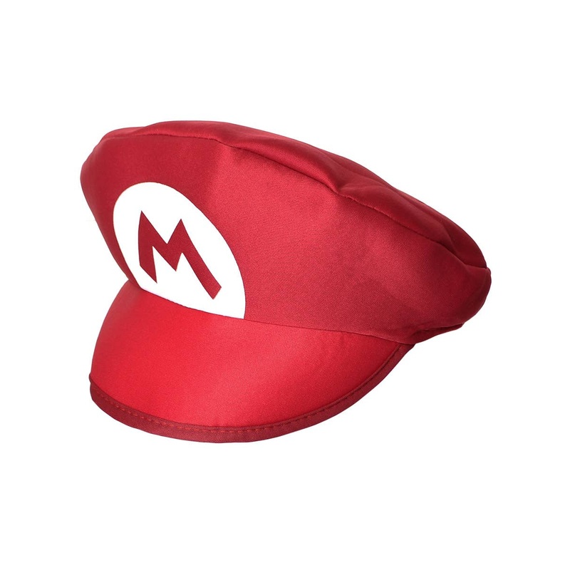 Plush Red Adults Mario Costume Hat