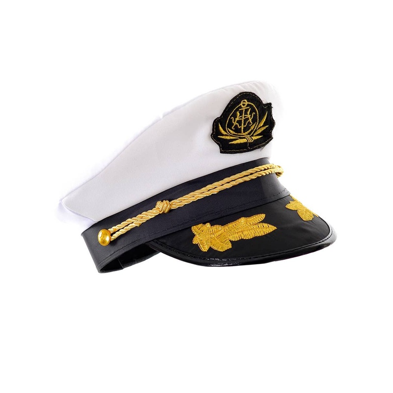 Sailor Captain Black and White Costume Hat