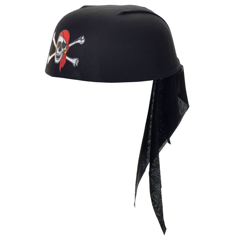 Skull and Crossbones Pirate Bandana Costume Hat