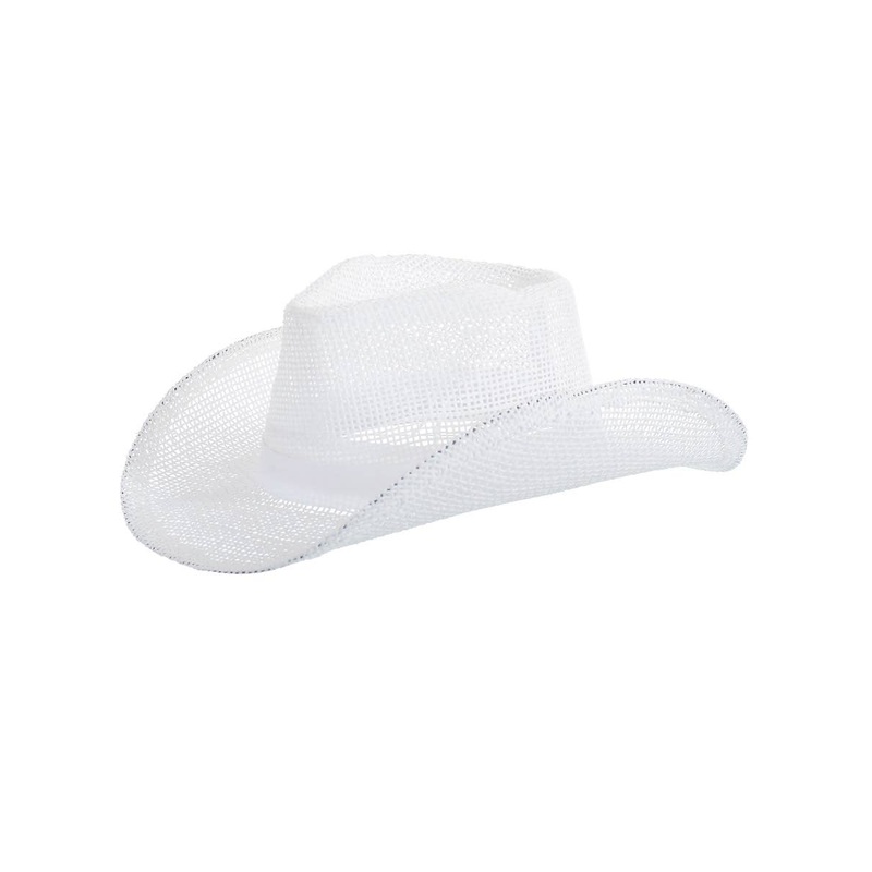 Western White Hessian Adults Cowboy Hat