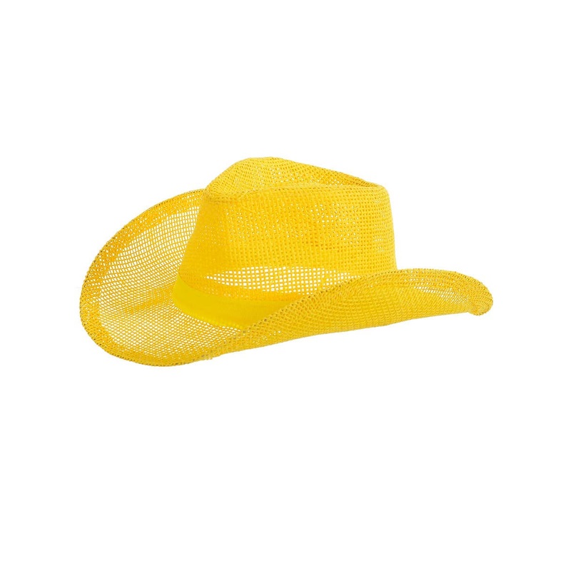 Western Yellow Hessian Adults Cowboy Hat