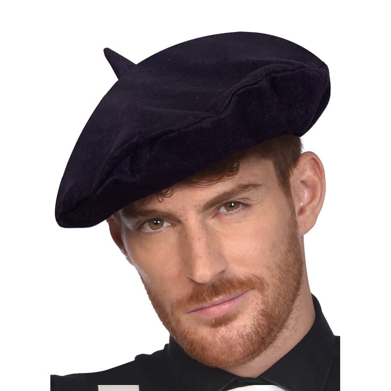 Classic Black French Beret Adults Hat