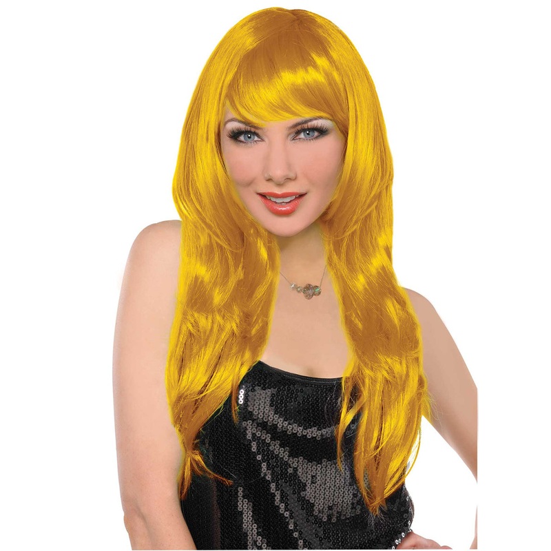 Glamorous Long Golden Womens Costume Wig