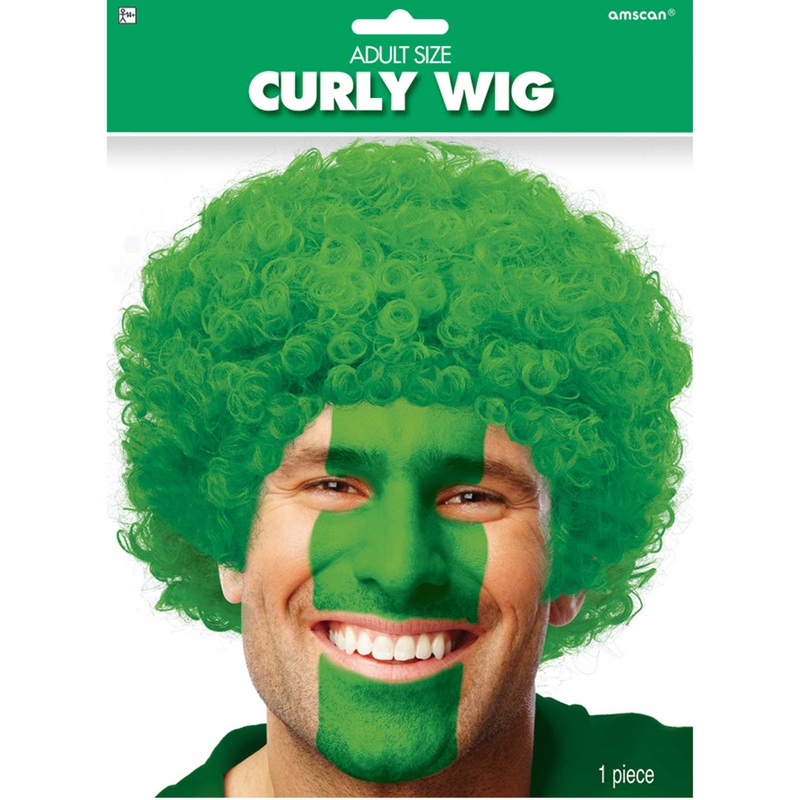 Ultra Curly Green Afro Costume Wig