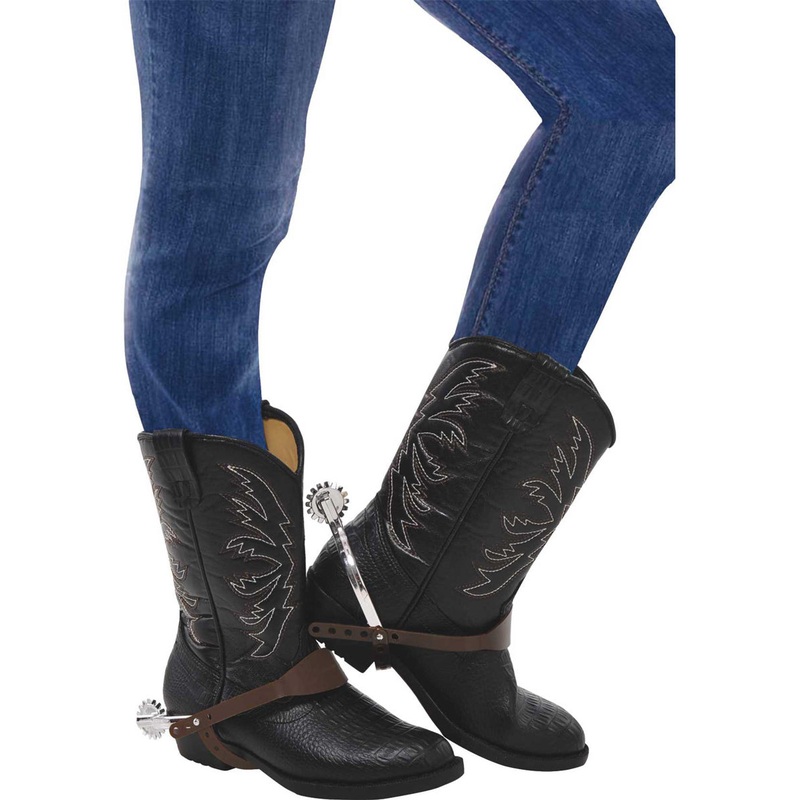 Western Cowboy Brown Boot Spurs