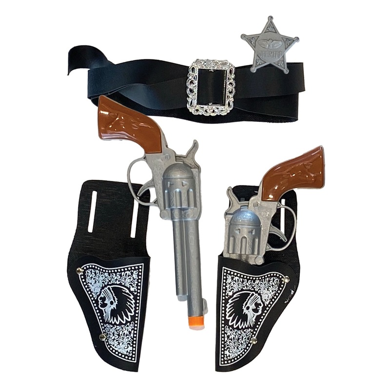 Western Cowboy Deluxe Holsters and Guns Set