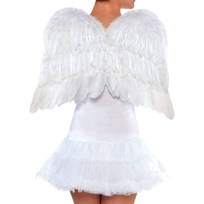 White Feather 55cm Angel Costume Wings