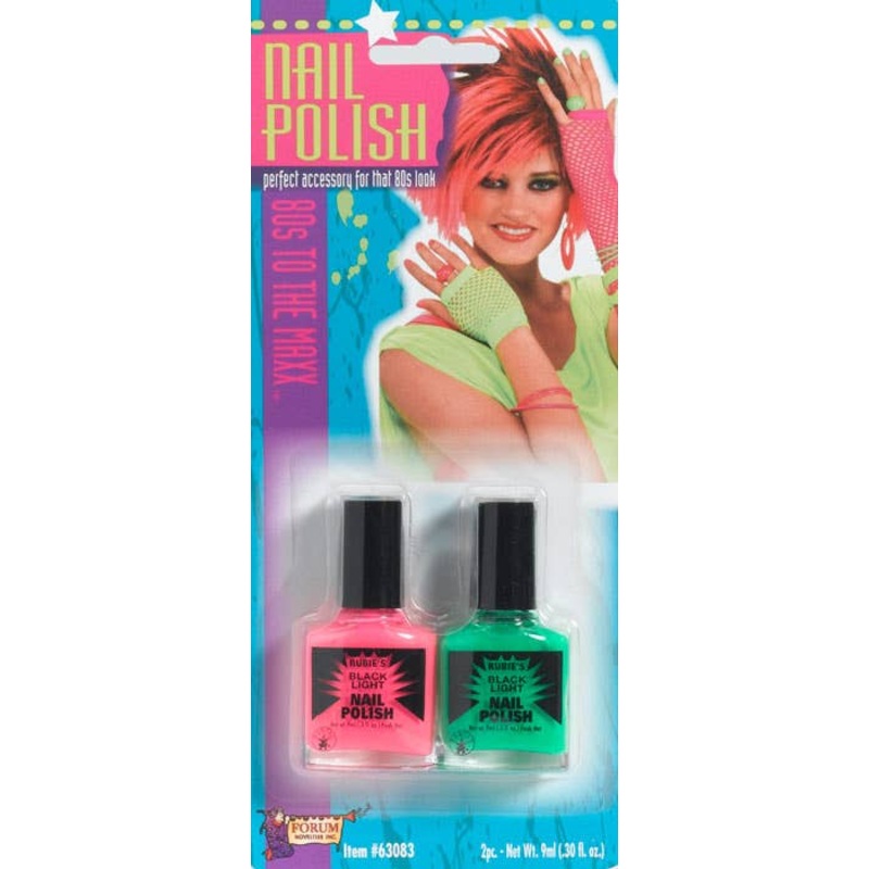 80s Black Light Reactive Neon Nail Polish