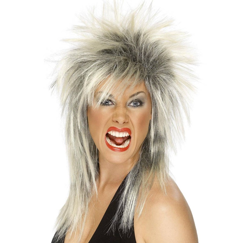 80s Rock Diva Long Mullet Wig