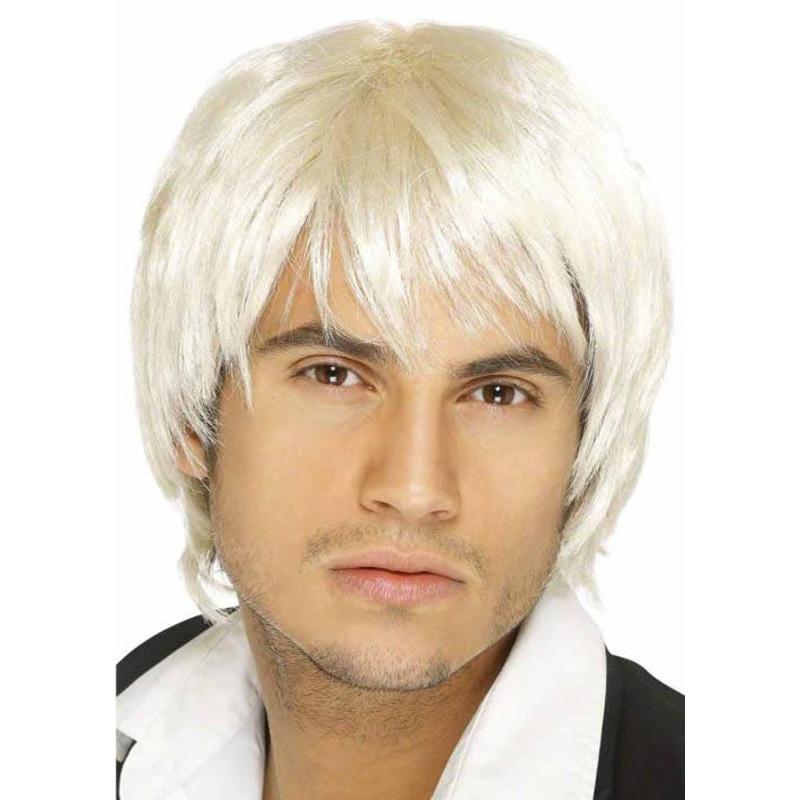 90s Boy Band Light Blonde Costume Wig