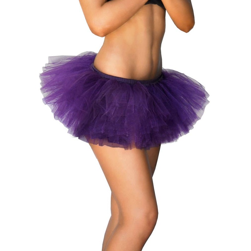 Adorable Fluffy Tutu Skirt in Purple L-XL