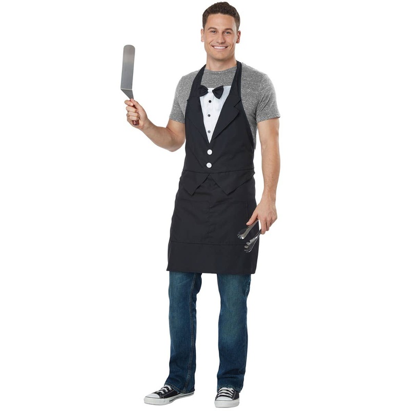 Adults Black and White Tuxedo Apron