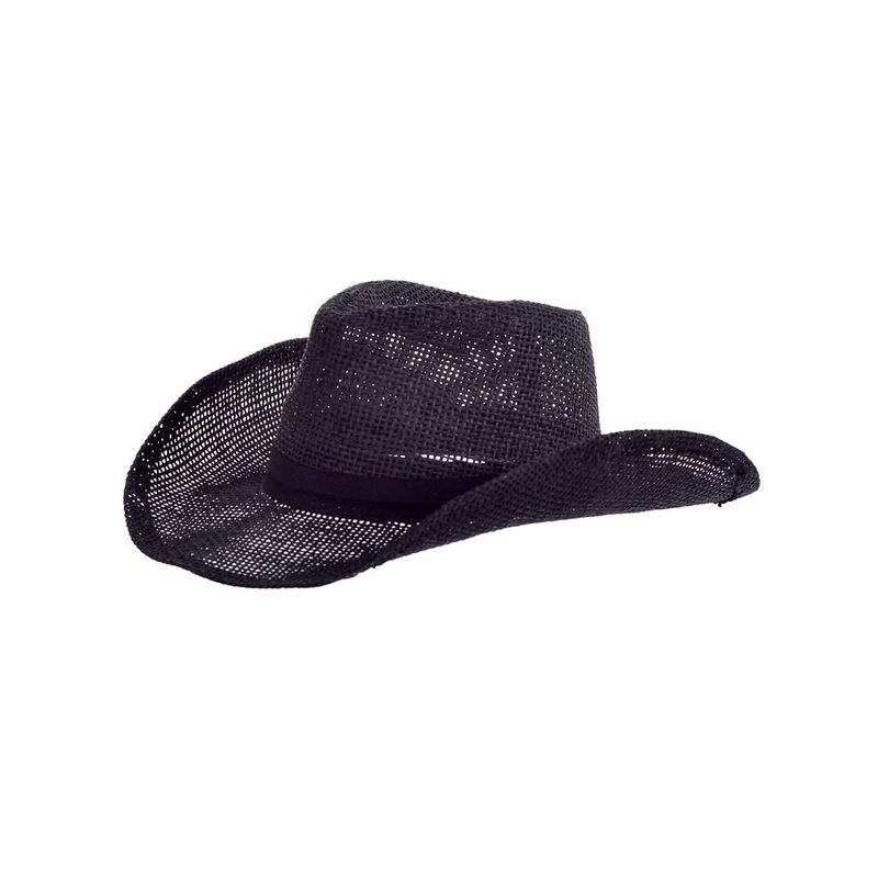 Western Black Hessian Adults Cowboy Hat