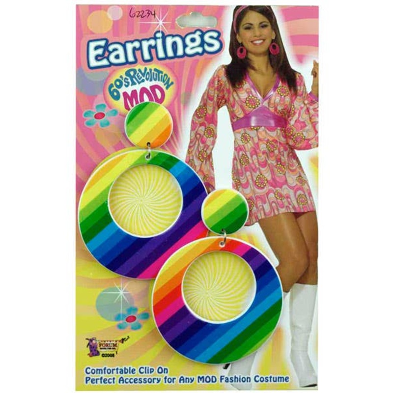 70s Rainbow Mod Earrings