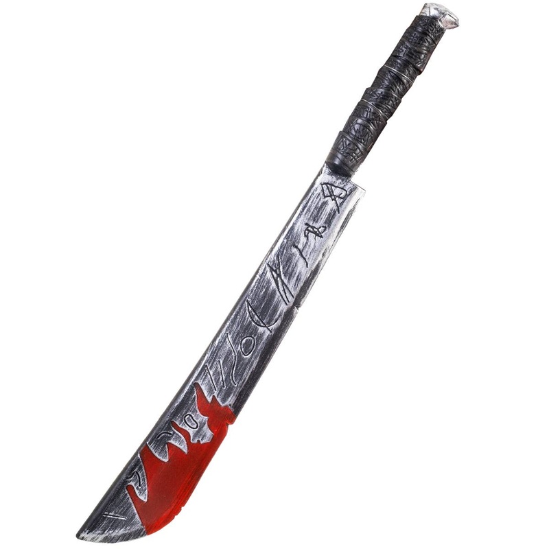 Blood Splattered 74cm Machete Costume Weapon