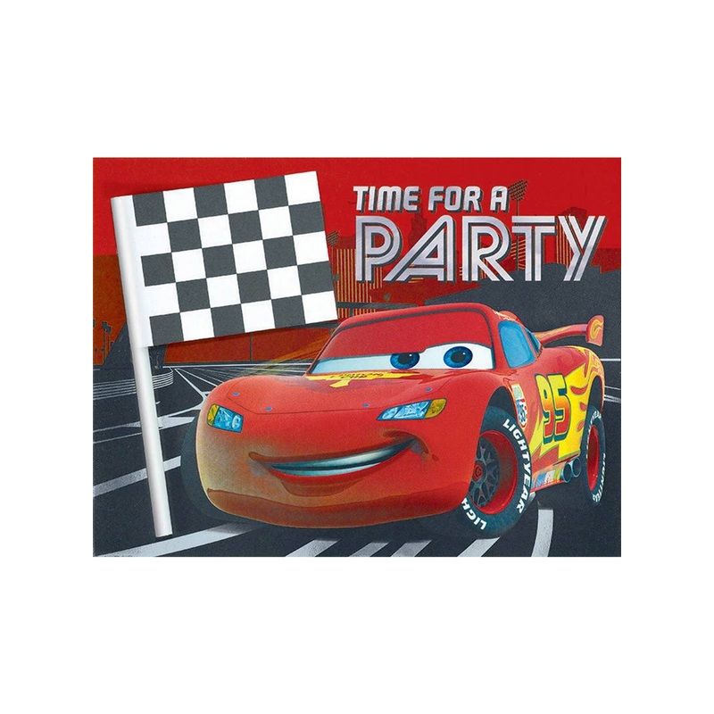 Cars Deluxe 8 Pack Jumbo Party Invitations