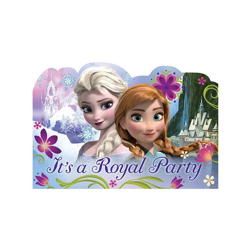 Frozen Pack of 8 Postcard Style Party Invitations