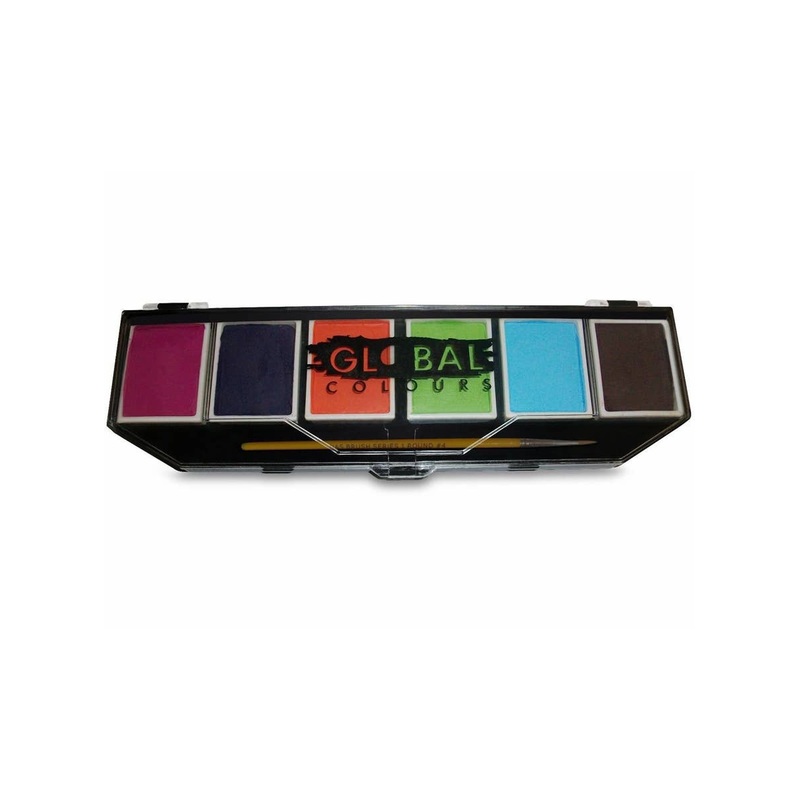 Global Colours 6 Pan Caribbean Face Paint Palette