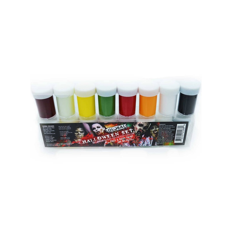 Global Colours 8 Pot Halloween Makeup Set