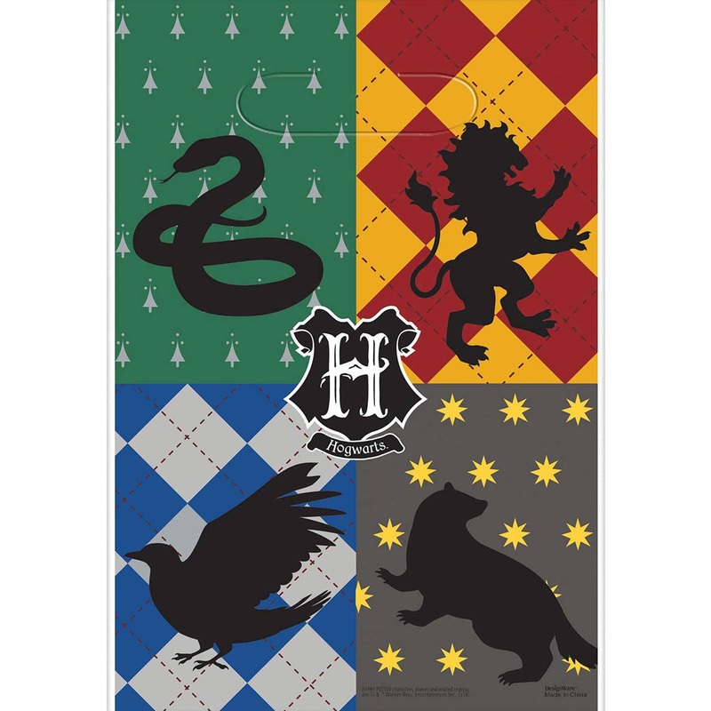Harry Potter Houses 8 Pack Plastic Loot Bags