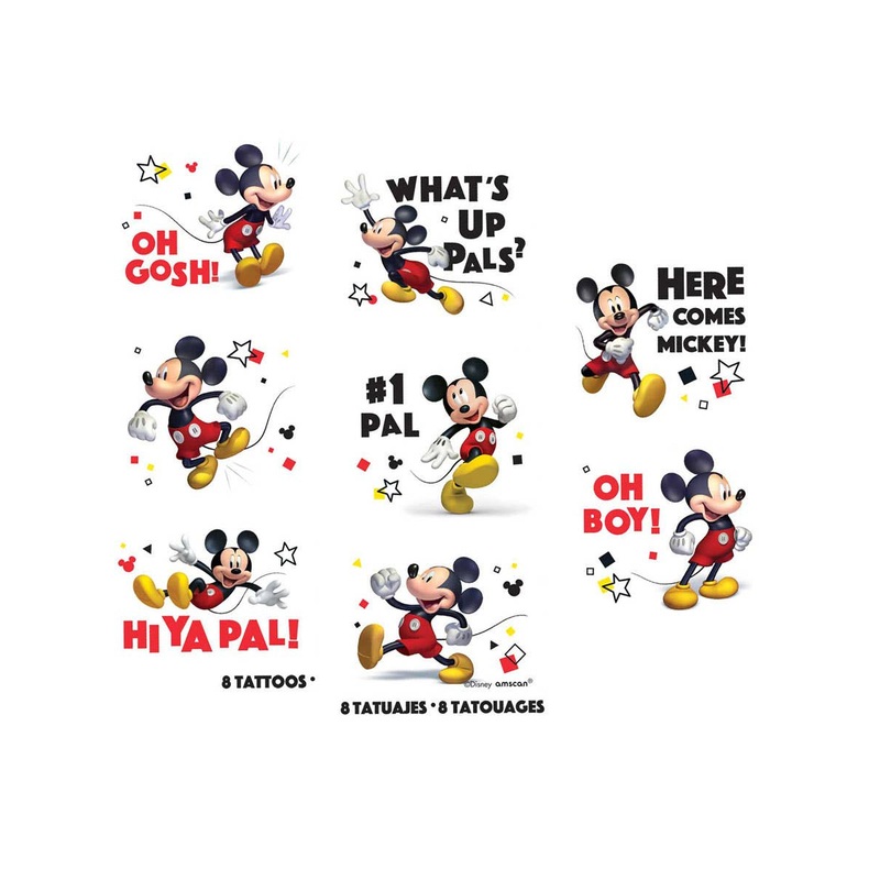 Mickey Mouse Forever 8 Pack Tattoo Party Favours