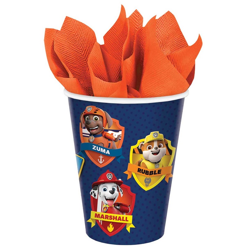 Paw Patrol 8 Pack of 266ml Paper Cups