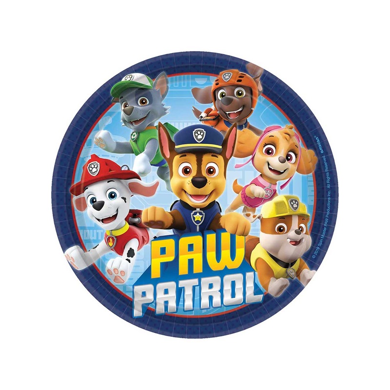 Paw Patrol 8 Pack Small 17cm Paper Plates