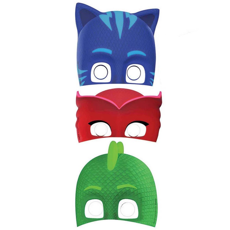 PJ Masks 8 Pack Paper Masks Party Favours