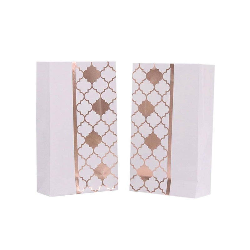 Rose Gold Moroccan Key 6 Pack Paper Favour Bags