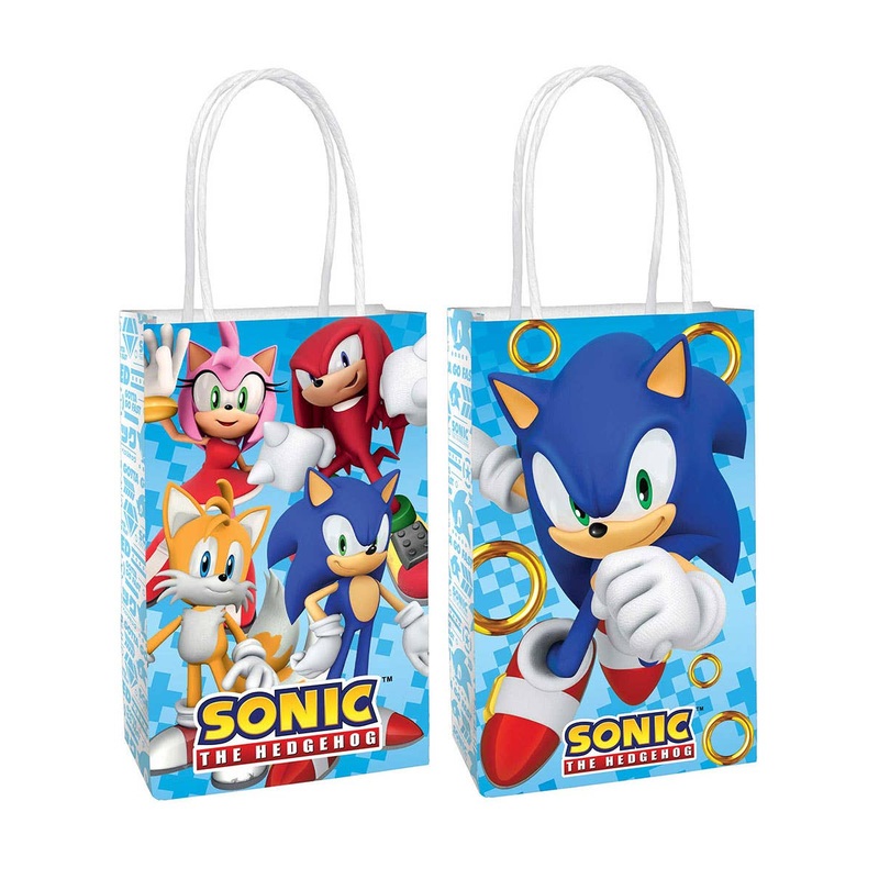 Sonic The Hedgehog 8 Pack Paper Party Favour Bags