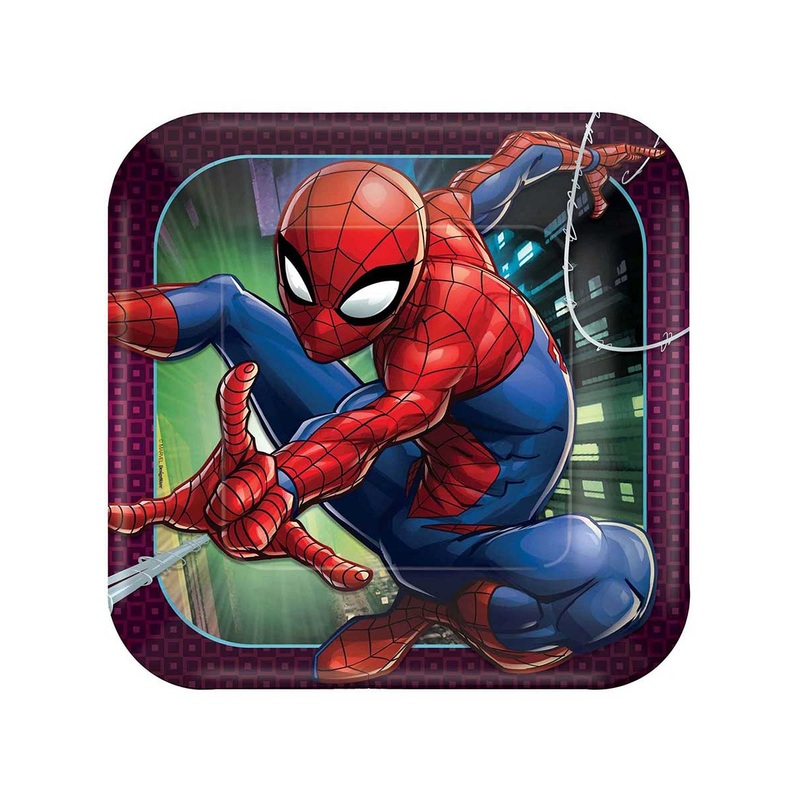 Spiderman 8 Pack Large 23cm Paper Plates